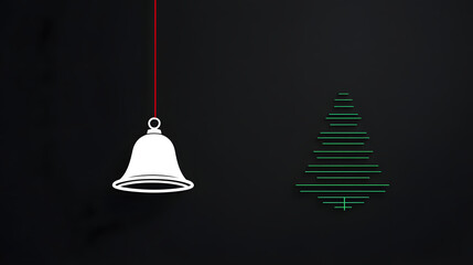 Obraz premium christmas, decoration, tree, holiday, bell, celebration, ornament, xmas, gold, winter, bells, gift, year, ball, december, new, ribbon, season, decor, red, golden, festive, bow, shiny, isolated