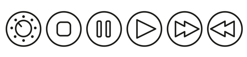 audio video button icon illustration