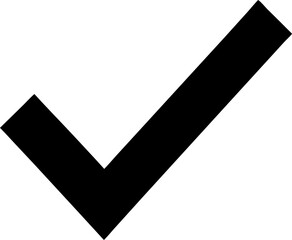 Check mark. Icon for design. Easily editable