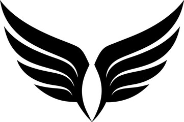 Wings icons set. Simple set of wings vector icons for web design on transparent background