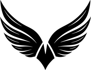 Obraz premium Wings icons set. Simple set of wings vector icons for web design on transparent background