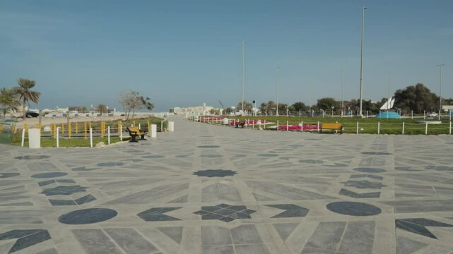 Al Mirfa city Cornish or corniche park Abu Dhabi United Arab Emirates
