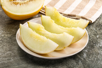 Sweet juicy ripe melon slices