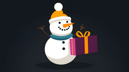 snowman, christmas, winter, snow, hat, holiday, cold, xmas, illustration, santa, season, scarf, cartoon, vector, celebration, decoration, 3d, december, ice, frost, fun, carrot, happy, year, new