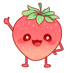illustration, vector, cartoon, fruit, set, food, icon, cute, funny, design, character, strawberry, graphic, face, cherry, fresh, banana, isolated, background, collection, sticker, apple, lemon, fun, o