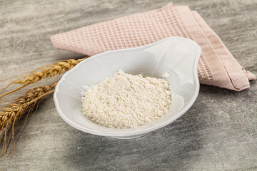 Wheat flour for cooking in the bowl