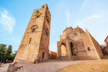 Cathedral of Erice, Santa Maria Assunta, Chiesa Madre  in Erice, province of Trapani. Sicily, Italy