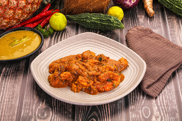 Indian cuisine - Prawns malabar masala