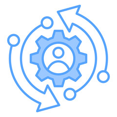 Change Management Blue Icon