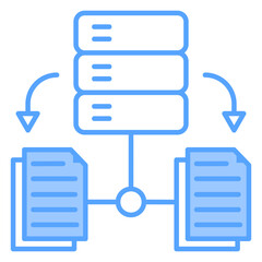 Data Classification Blue Icon