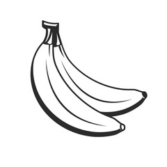 black line banana vector icon element design template