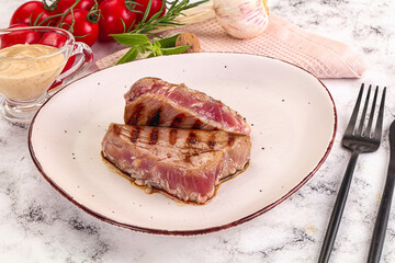 Delicous grilled tuna dish steak