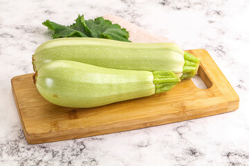 Raw frsh ripe zucchini vegetable