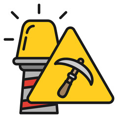 Mining Beacon Icon For Design Elements
