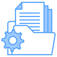 Document Management Blue Icon