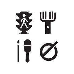 traffic lights vector silhouette clip art logo illustration