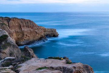 Long Exposure at Sunset Cliffs San Diego during Blue Hour