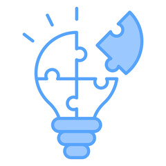 Problem Solving Blue Icon