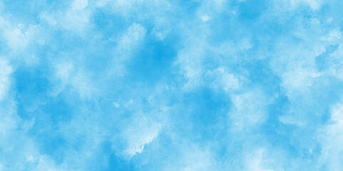 Abstract blue watercolor background for your design,Aquarelle paint paper textured canvas element for text design,sky blue watercolor sky and clouds, Light blue background with watercolor.
