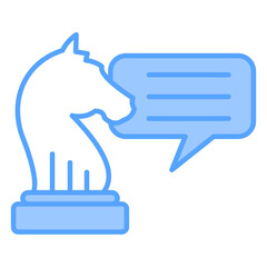 Strategy Communication Blue Icon