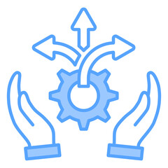 Flexibility Blue Icon