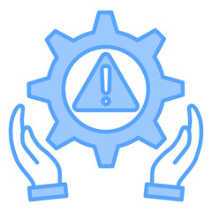 Risk Management Blue Icon