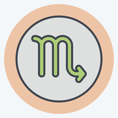 Icon Astrology Sign. related to Astrology symbol. color mate style. design editable