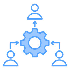 Lean Management Blue Icon