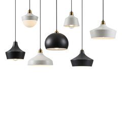 Modern Pendant and Table Lamps PNG &ndash; Isolated on Transparent Background