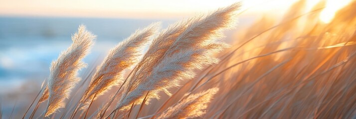 North Sea illustration, tall grass.