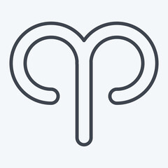 Icon Aries. related to Astrology symbol. line style. design editable