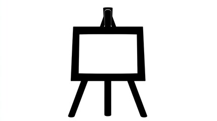 Simple easel silhouette