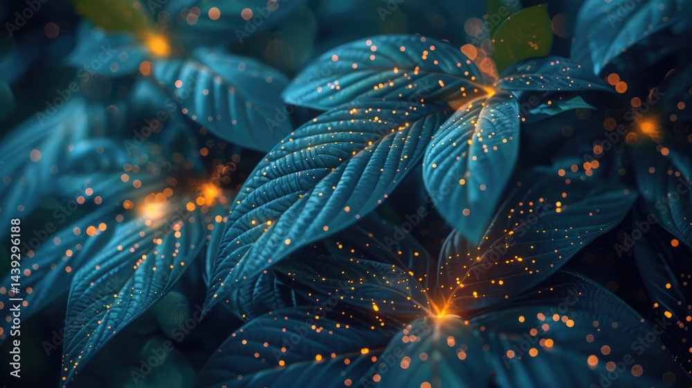 Poster abstract picture of colorful particle with sparkle electric style design connect become energy struc