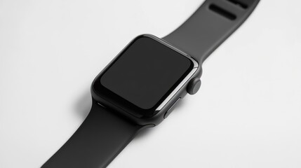 Modern black smart watch