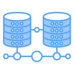 Database Connection Blue Icon