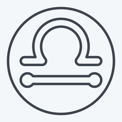 Icon Libra. related to Astrology symbol. line style. design editable
