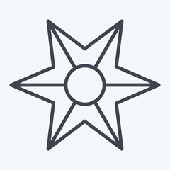 Icon Star Astrology. related to Astrology symbol. line style. design editable