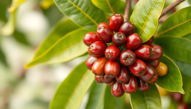 Close up of java plum fruits on branch with green leaves, fresh and ripe java plum fruit photography