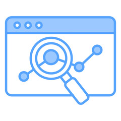 Competitive Analysis Blue Icon