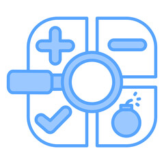 Swot Analysis Blue Icon