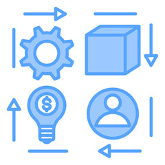 Product Development Business Blue Icon