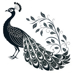 Fototapeta premium peacock feather vector illustration