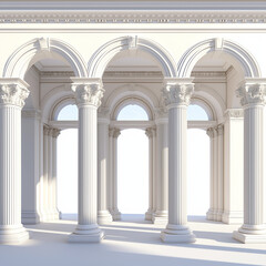 Naklejka premium Large Roman villa with massive colonnades