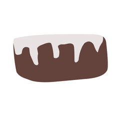 chocolate cake isolated on white
