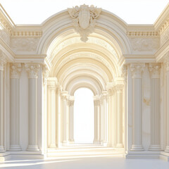 Naklejka premium Large Roman villa with massive colonnades