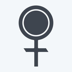 Icon Venus Astrology. related to Astrology symbol. glyph style. design editable