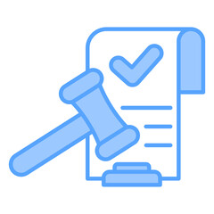 Public Policy Blue Icon