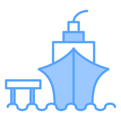 Dock Blue Icon