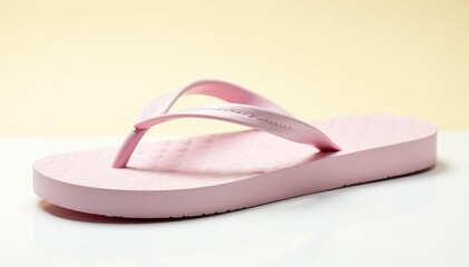 Single white flip-flop, isolated on pure white background, rubber, flip flop, background