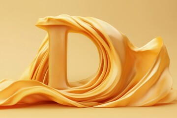 The image is a close up of a piece of fabric with the letter D written on it